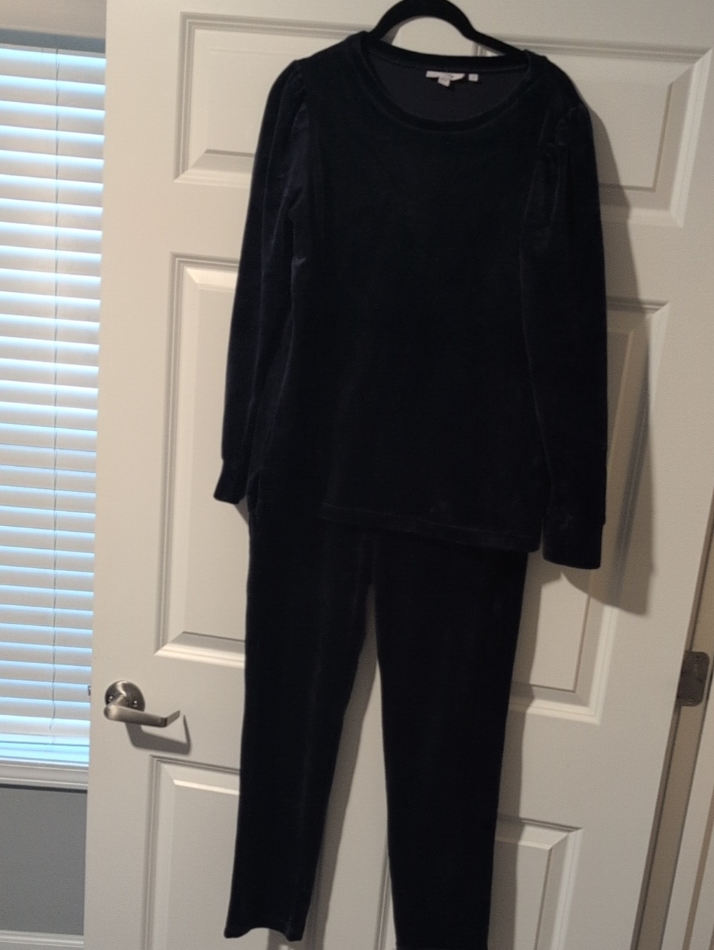 Navy Velor Athleisure Set